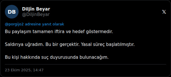 Diljîn Beyar's response (23 October 2025)